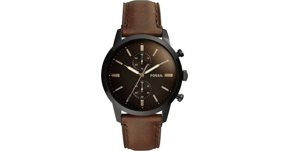 Montre Luther Chronographe En Cuir Brun